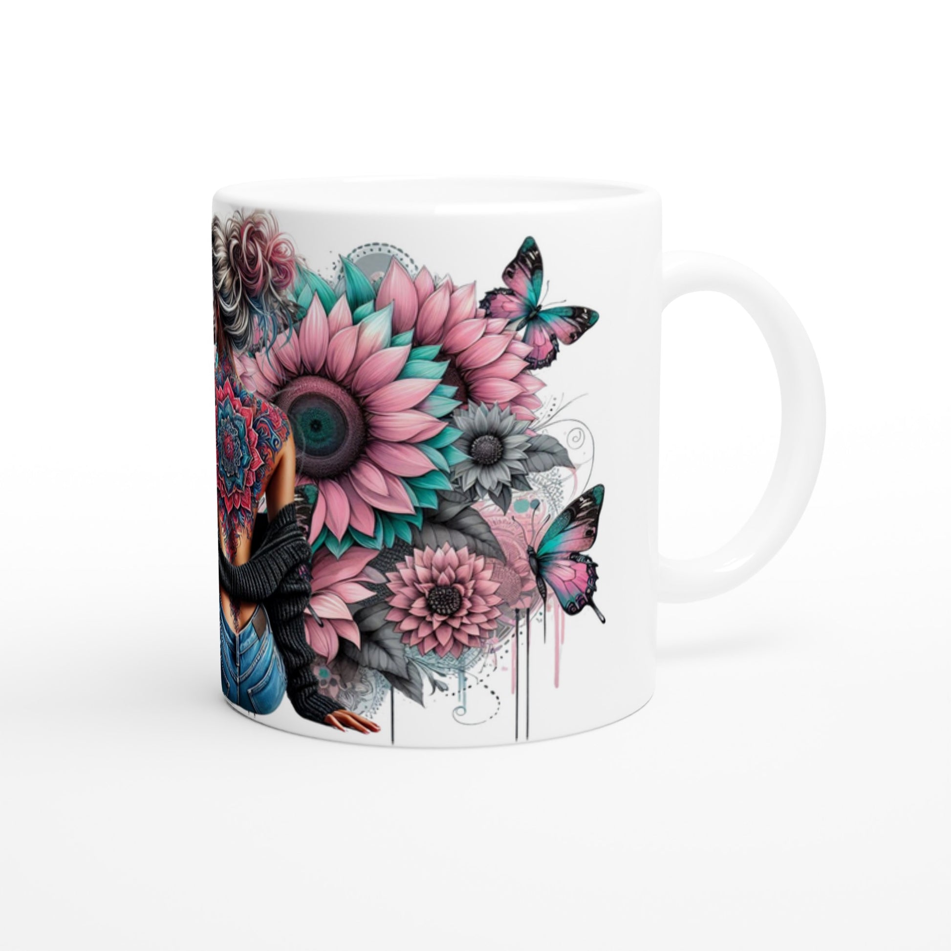 Keramiktasse Graupinke Schönheit Tattoo - Magic Miracle Design