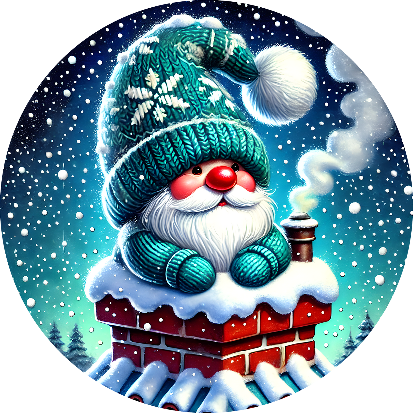 Bügelbild Weihnachten Gnome - singen, Kamin, schmücken Bild_14
