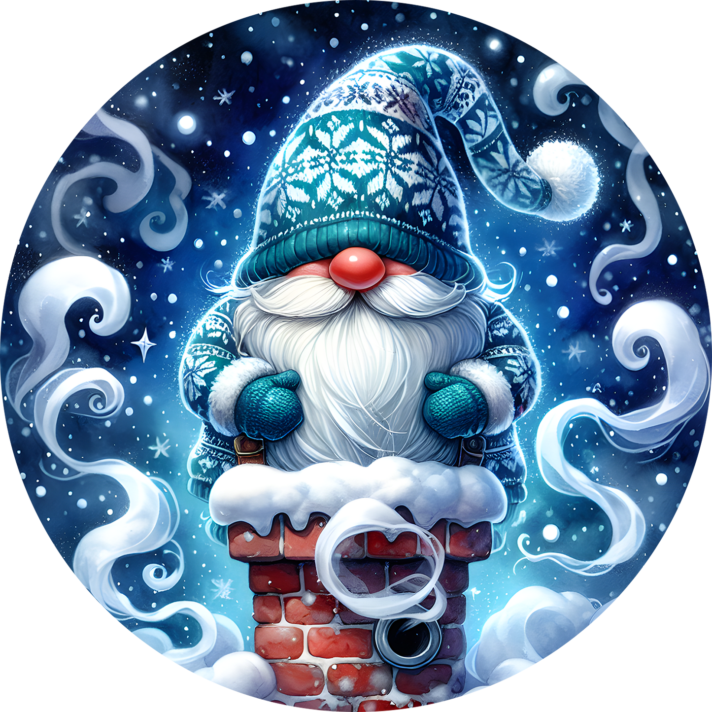 Bügelbild Weihnachten Gnome - singen, Kamin, schmücken Bild_13