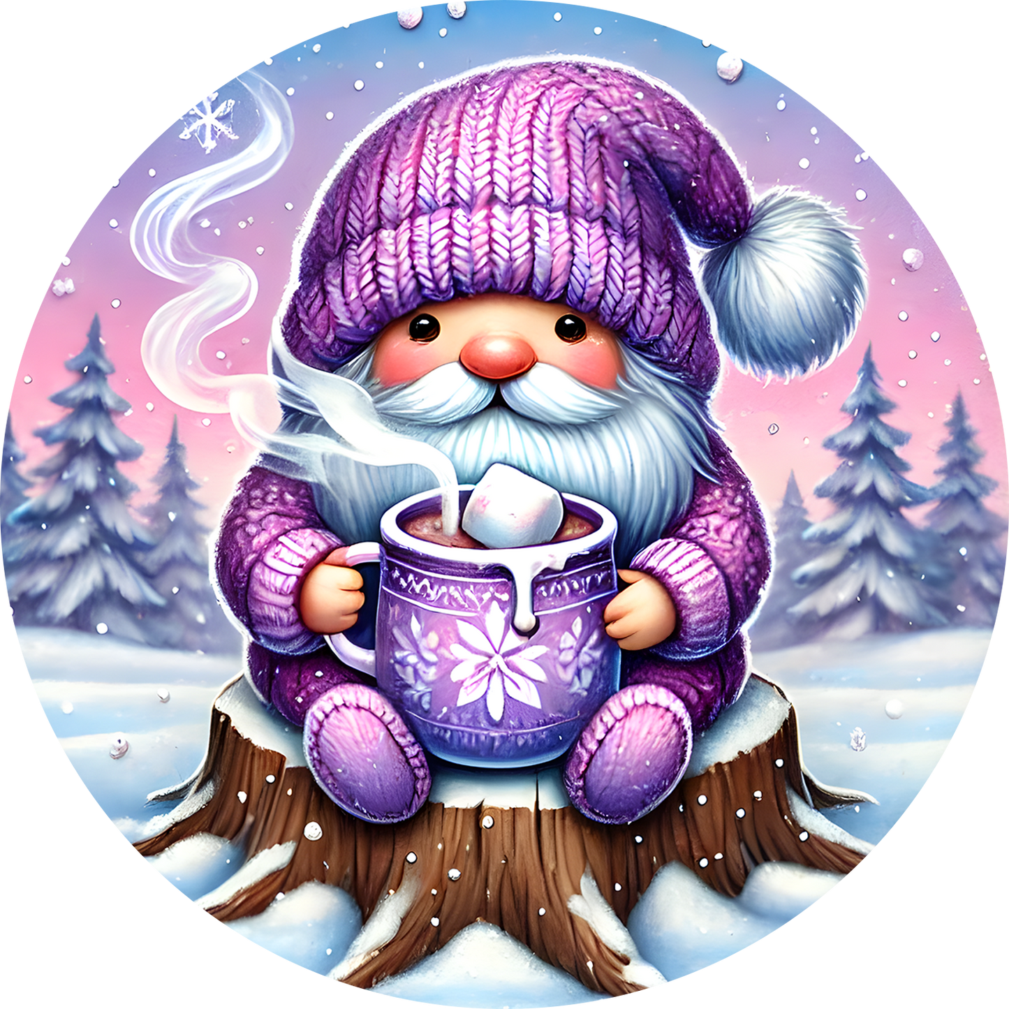 Bügelbild Weihnachten Gnome - singen, Kamin, schmücken Bild_11