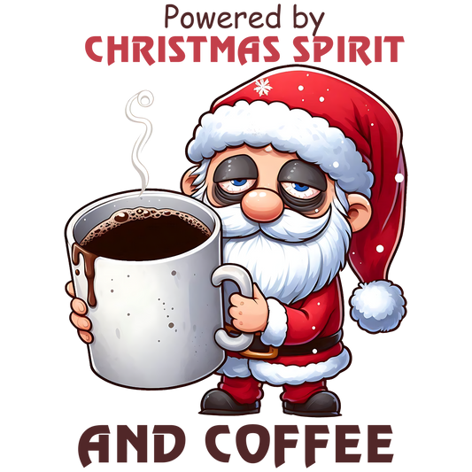 Bügelbilder Weihnachtsmann Kaffee - Magic Miracle Design