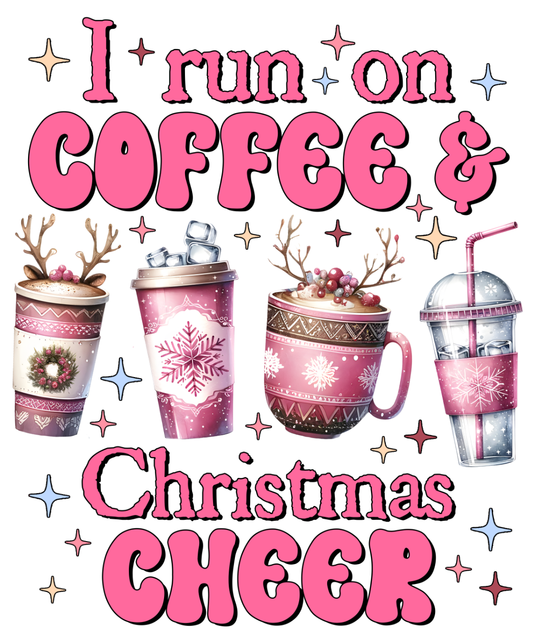 Bügelbilder Weihnachten in Pink - Magic Miracle Design