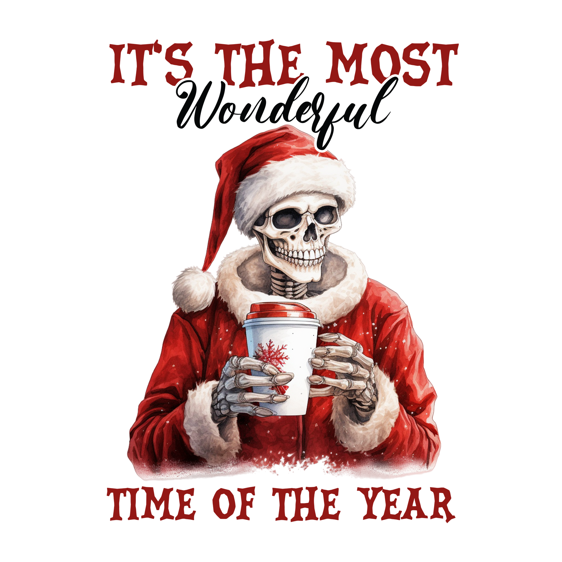 Bügelbild Weihnachtsmann Skelett - Magic Miracle Design