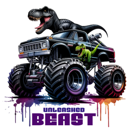 Bügelbilder Monstertruck mit Dino Bild_10