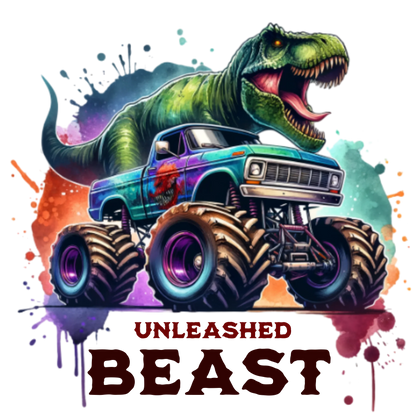 Bügelbilder Monstertruck mit Dino Bild_11