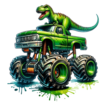 Bügelbilder Monstertruck mit Dino Bild_5