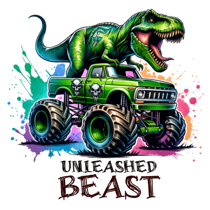 Bügelbilder Monstertruck mit Dino Bild_6