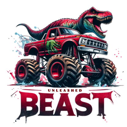 Bügelbilder Monstertruck mit Dino Bild_7
