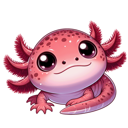 Bügelbild süßes Axolotl - Magic Miracle Design