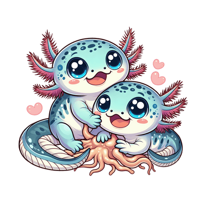 Bügelbild süßes Axolotl - Magic Miracle Design