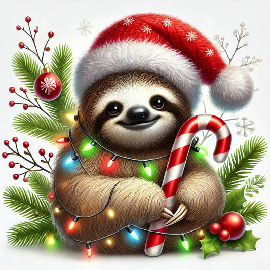 Bügelbilder Weihnachten mit Faultier - Magic Miracle Design