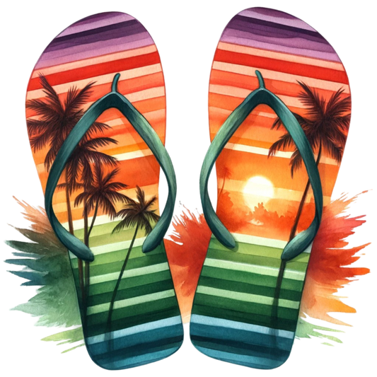 Bügelbild Flipflops