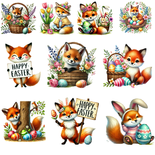 Bügelbild Ostern Fuchs - Magic Miracle Design