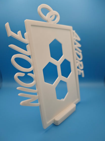 Personalisierter 3D Druck Bilderrahmen mit Namen & Symbolen