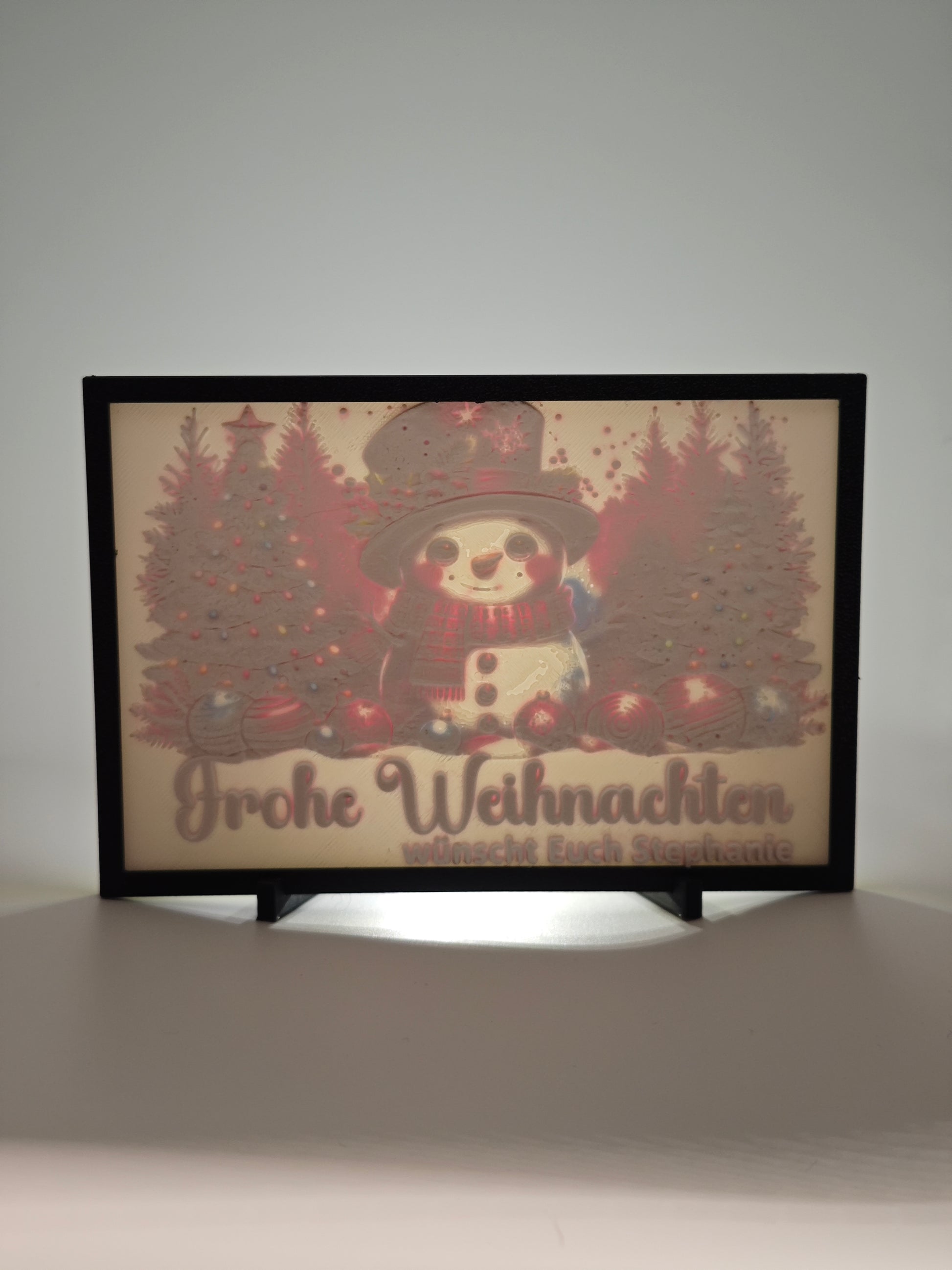 Personalisiertes Farbiges Lithophan Bild – 3D Druck Geschenk