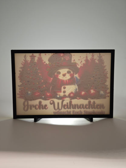 Personalisiertes Farbiges Lithophan Bild – 3D Druck Geschenk