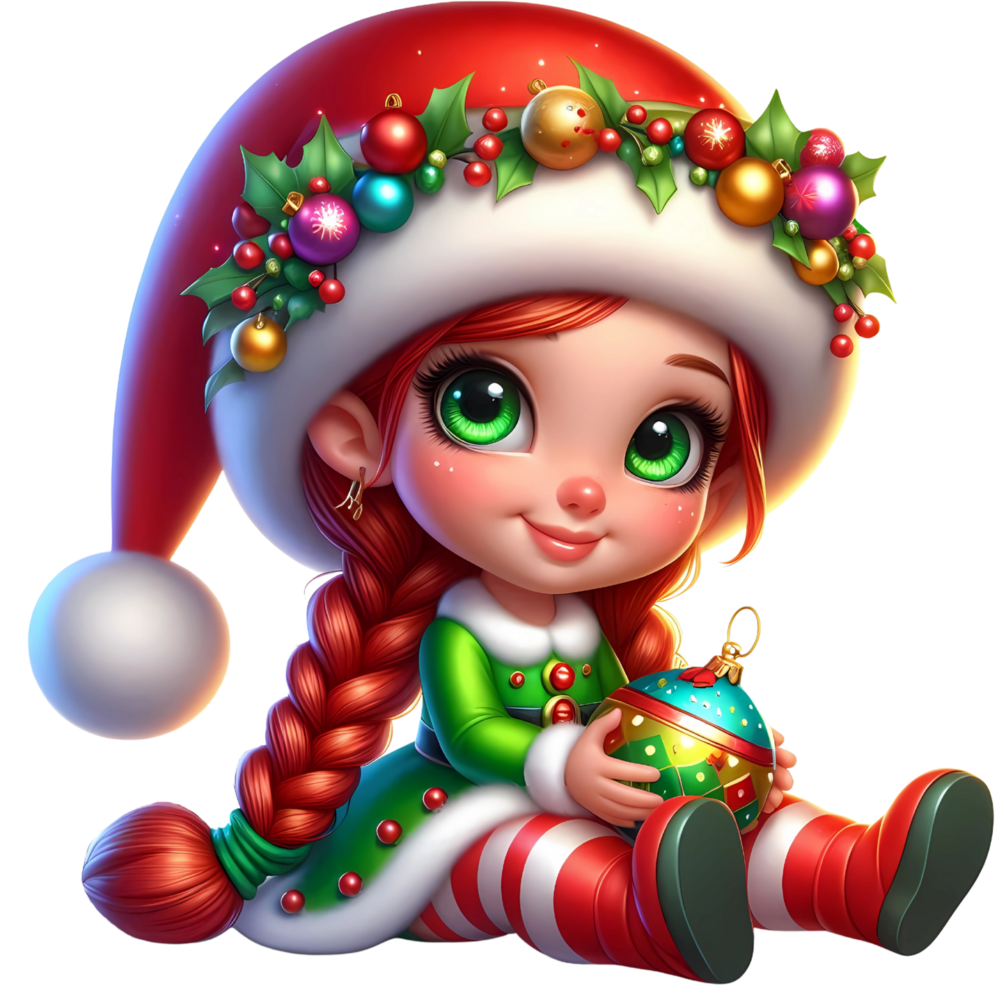 Bügelbild Weihnachten Gnom Mädchen Bild_1