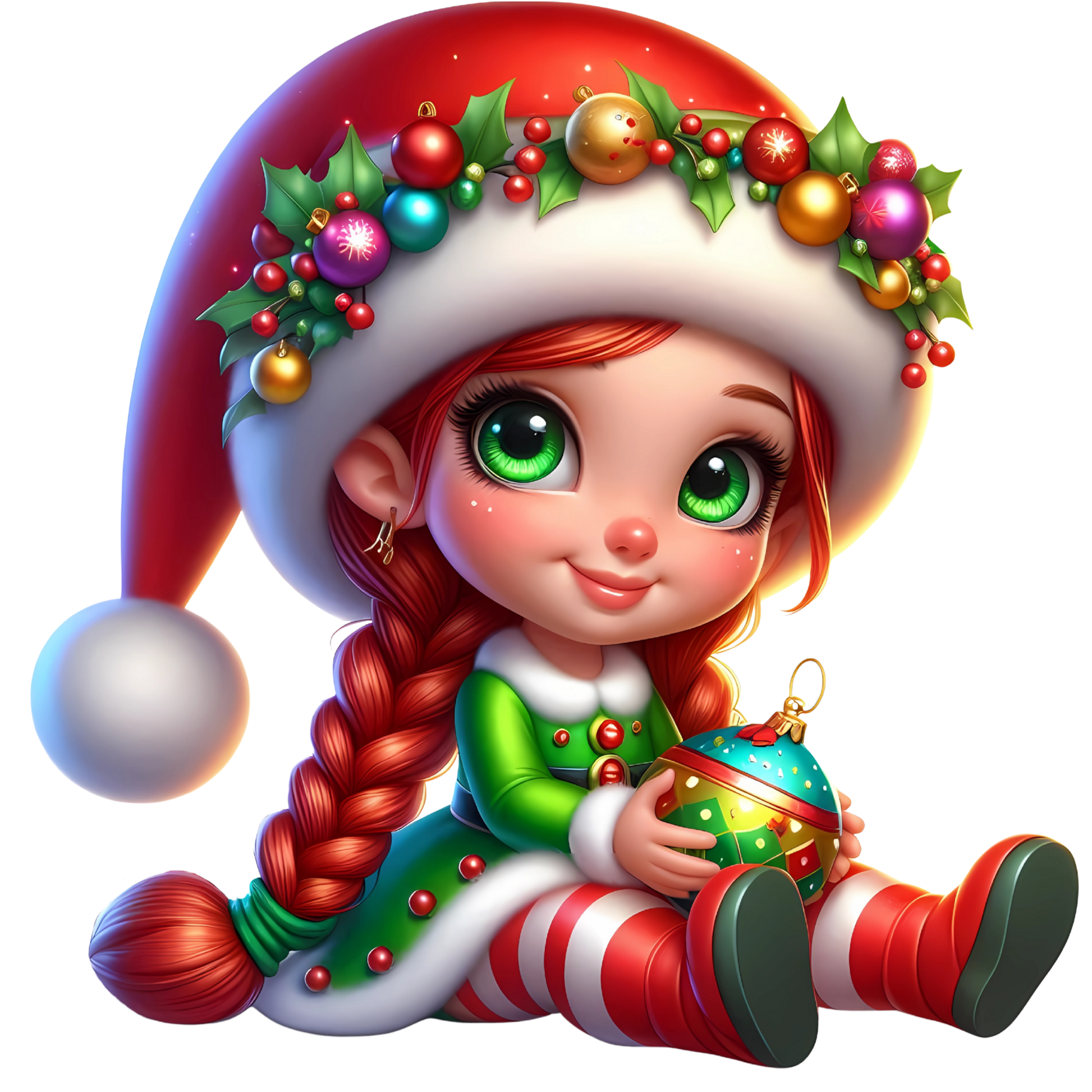 Bügelbild Weihnachten Gnom Mädchen Bild_1