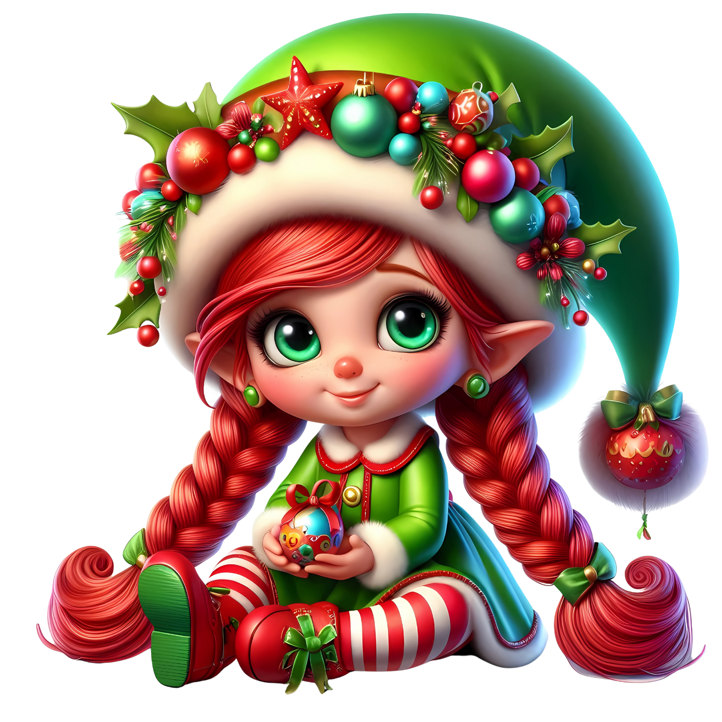 Bügelbild Weihnachten Gnom Mädchen Bild_2