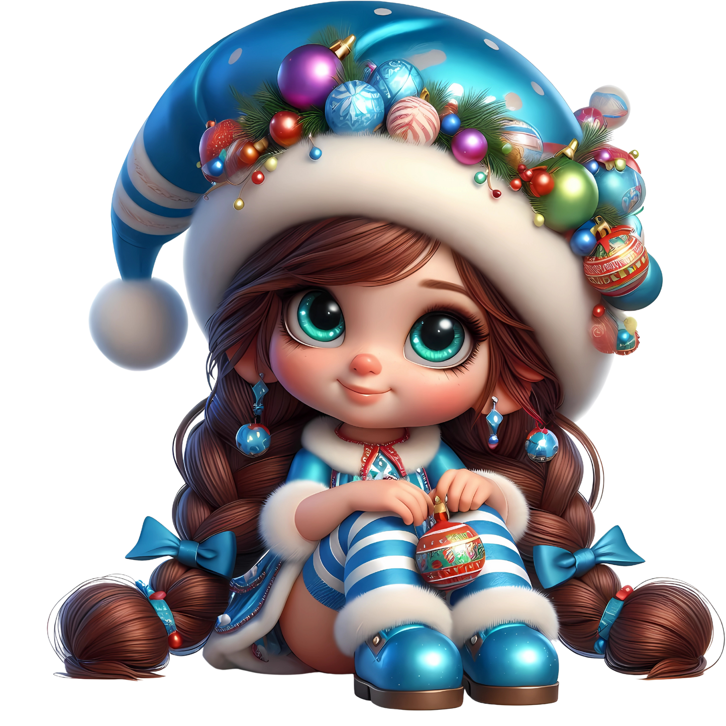 Bügelbild Weihnachten Gnom Mädchen Bild_4