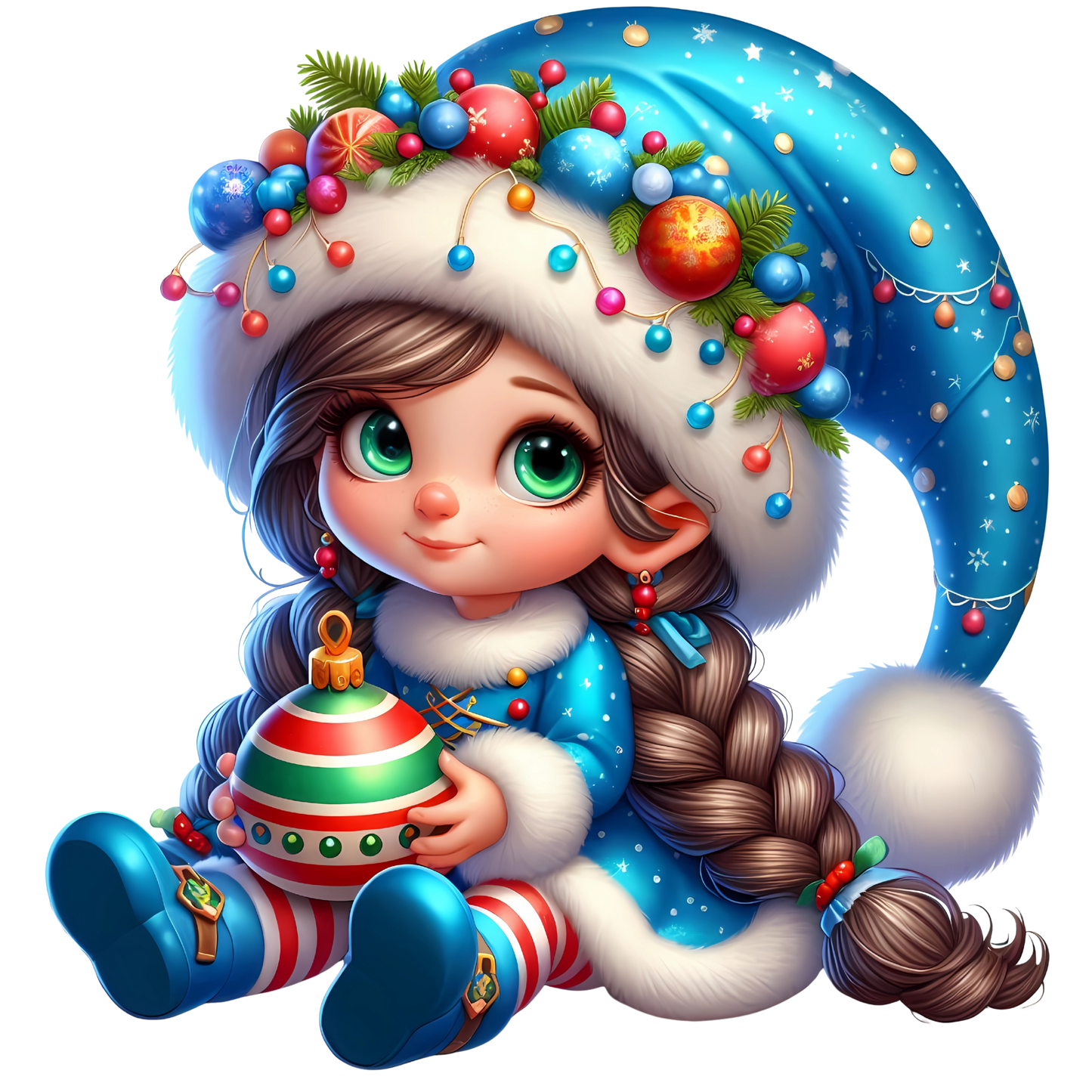 Bügelbild Weihnachten Gnom Mädchen Bild_5