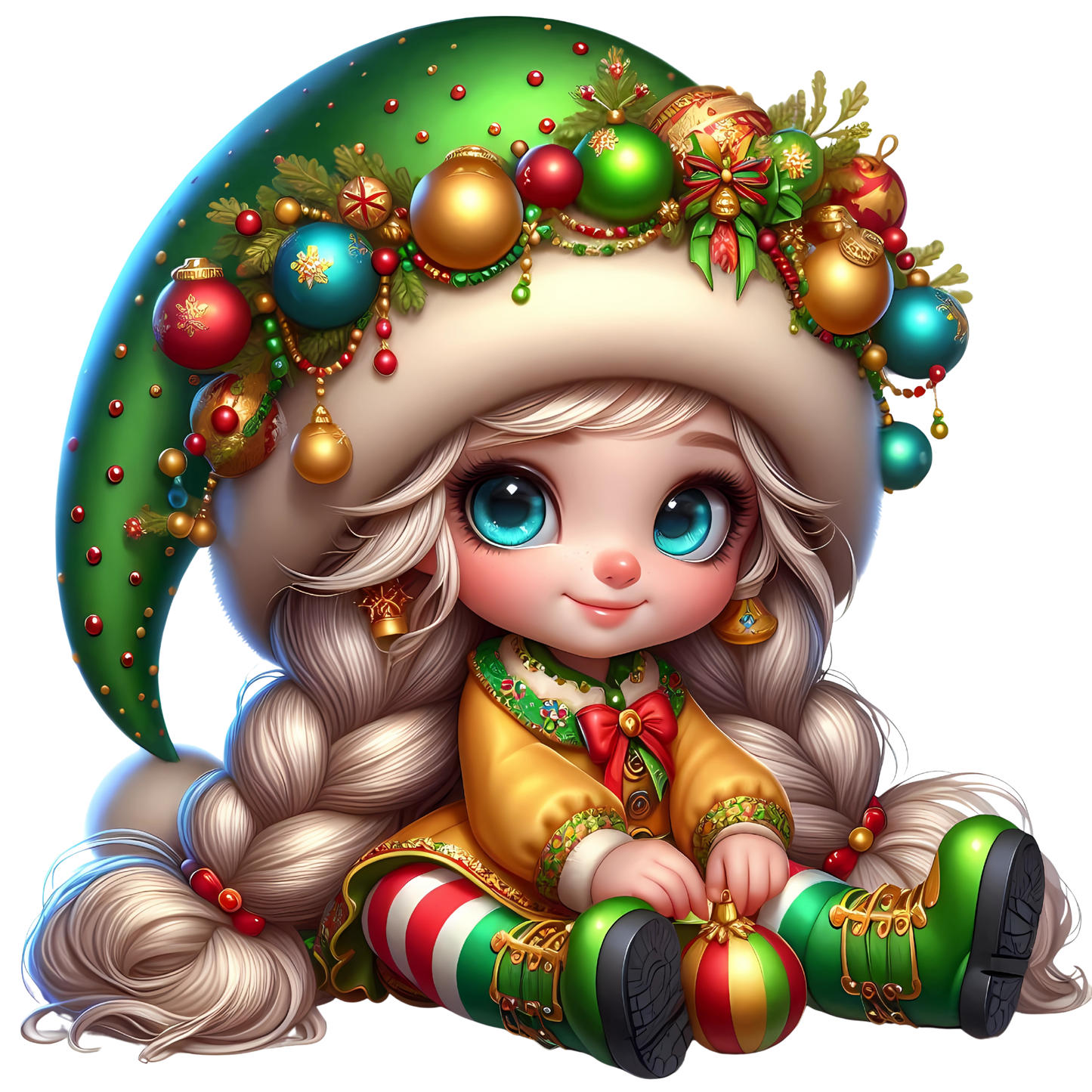 Bügelbild Weihnachten Gnom Mädchen Bild_6