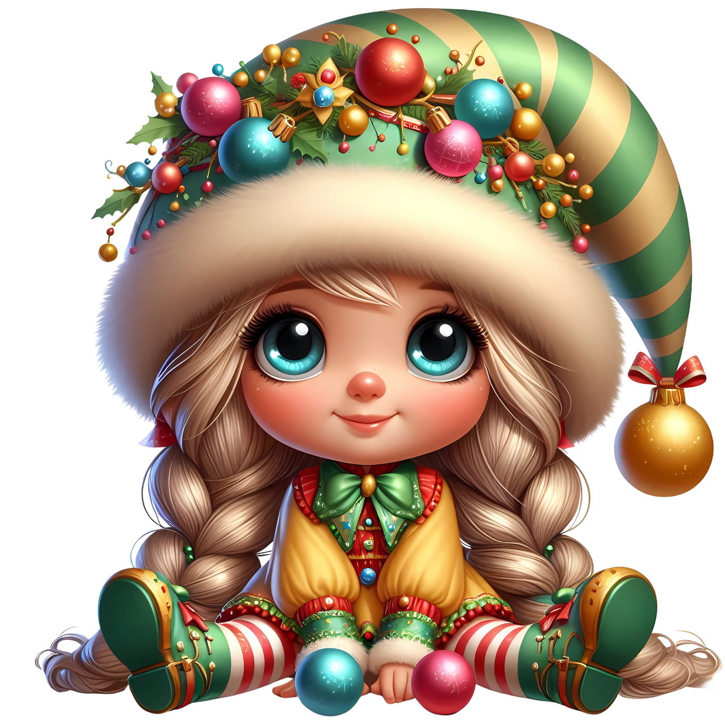 Bügelbild Weihnachten Gnom Mädchen Bild_7