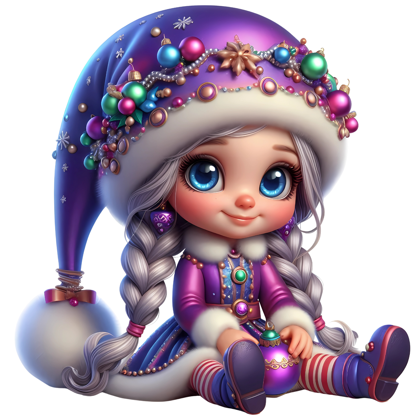 Bügelbild Weihnachten Gnom Mädchen Bild_8