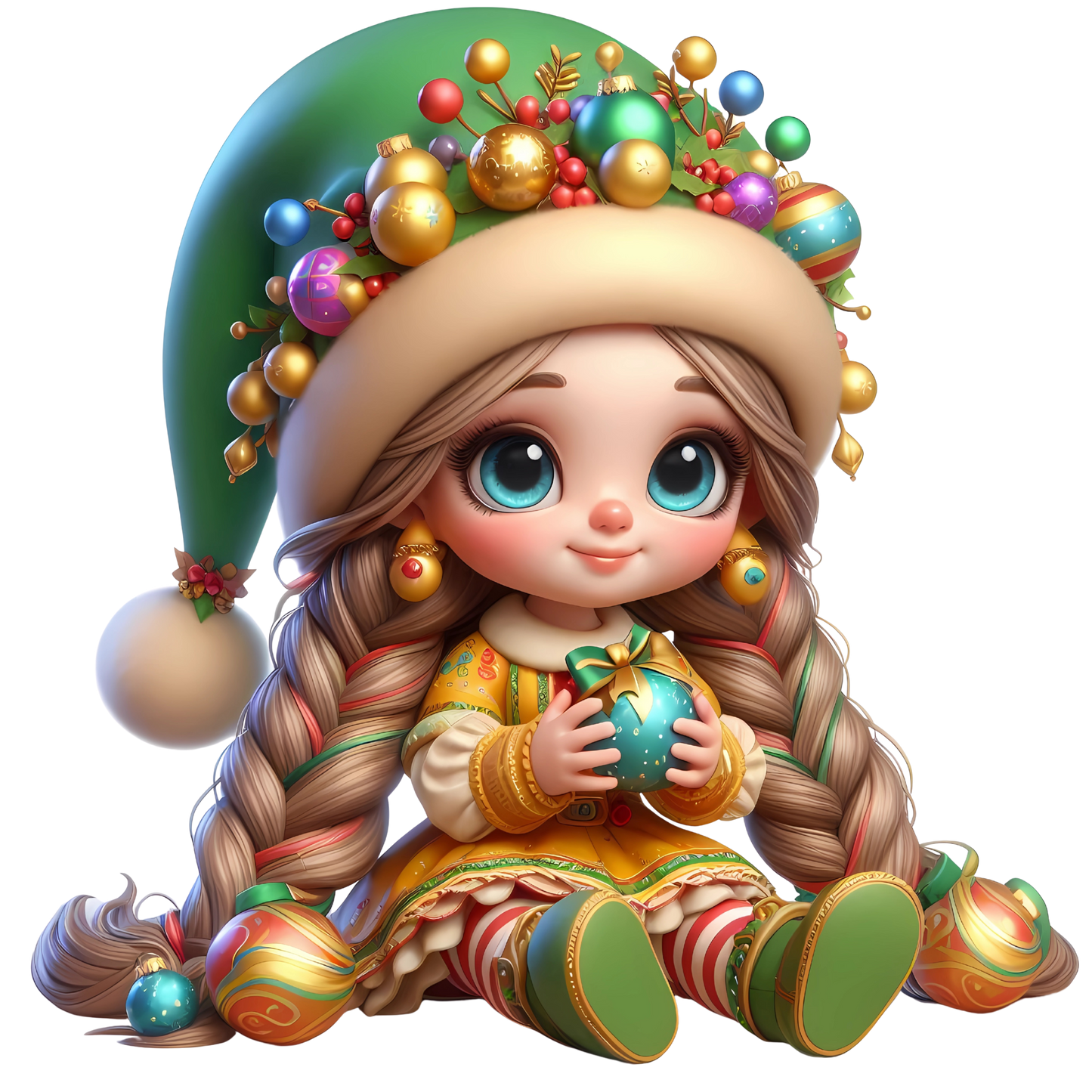 Bügelbild Weihnachten Gnom Mädchen Bild_9