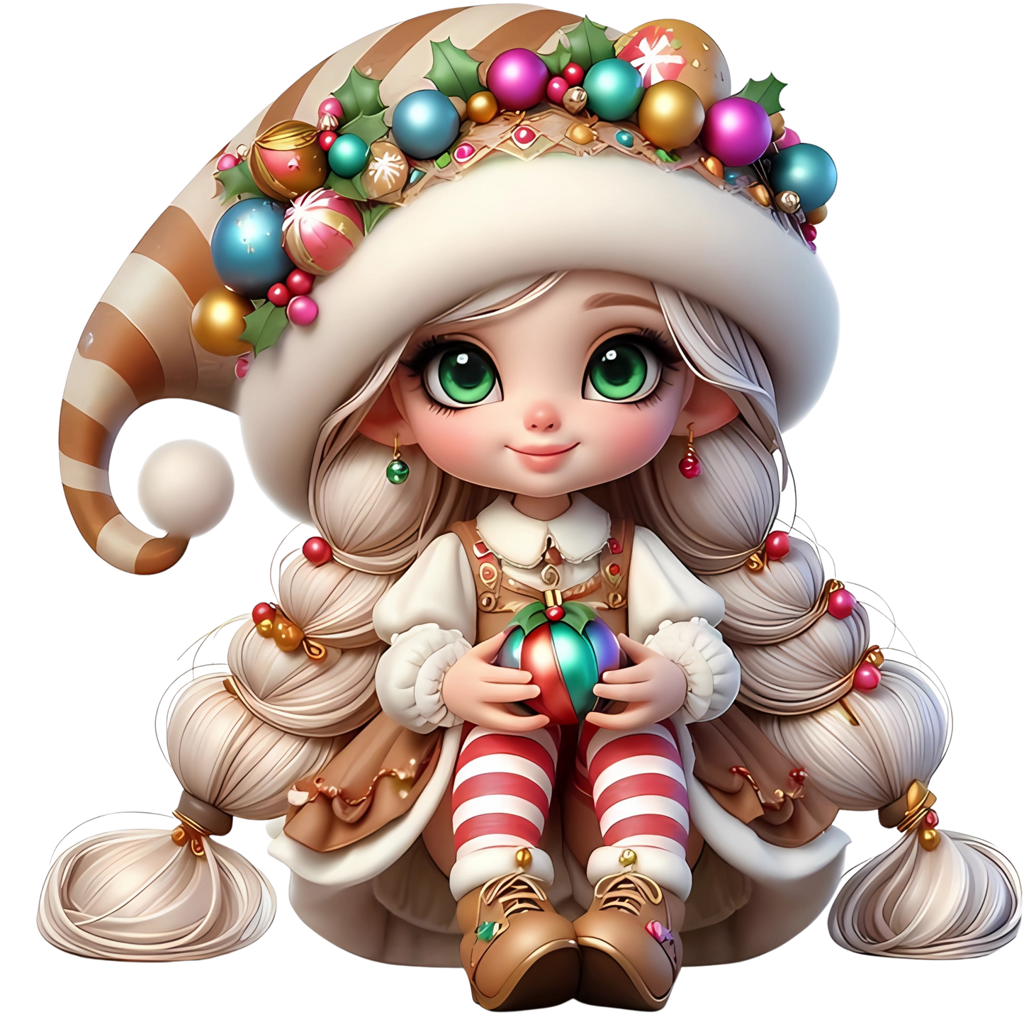 Bügelbild Weihnachten Gnom Mädchen Bild_13