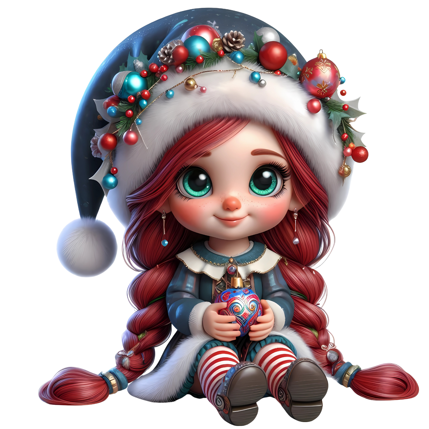 Bügelbild Weihnachten Gnom Mädchen Bild_16