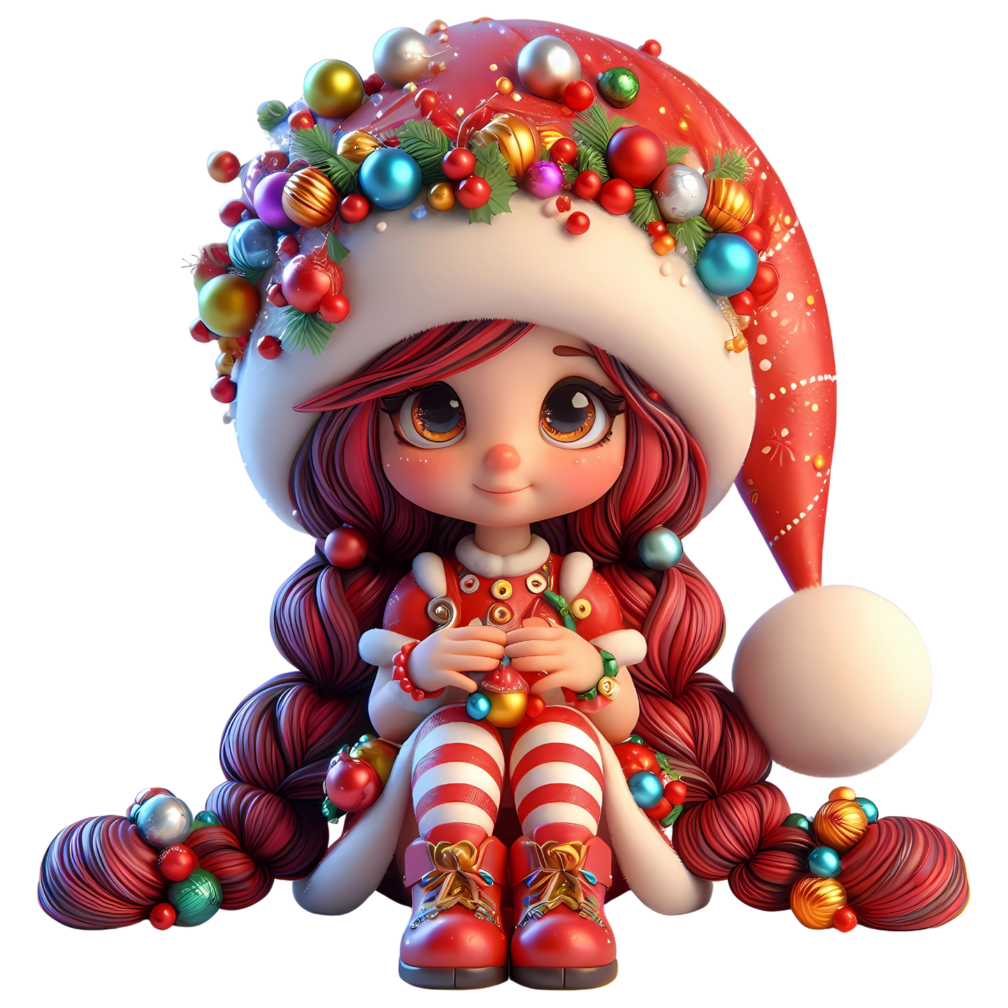 Bügelbild Weihnachten Gnom Mädchen Bild_17