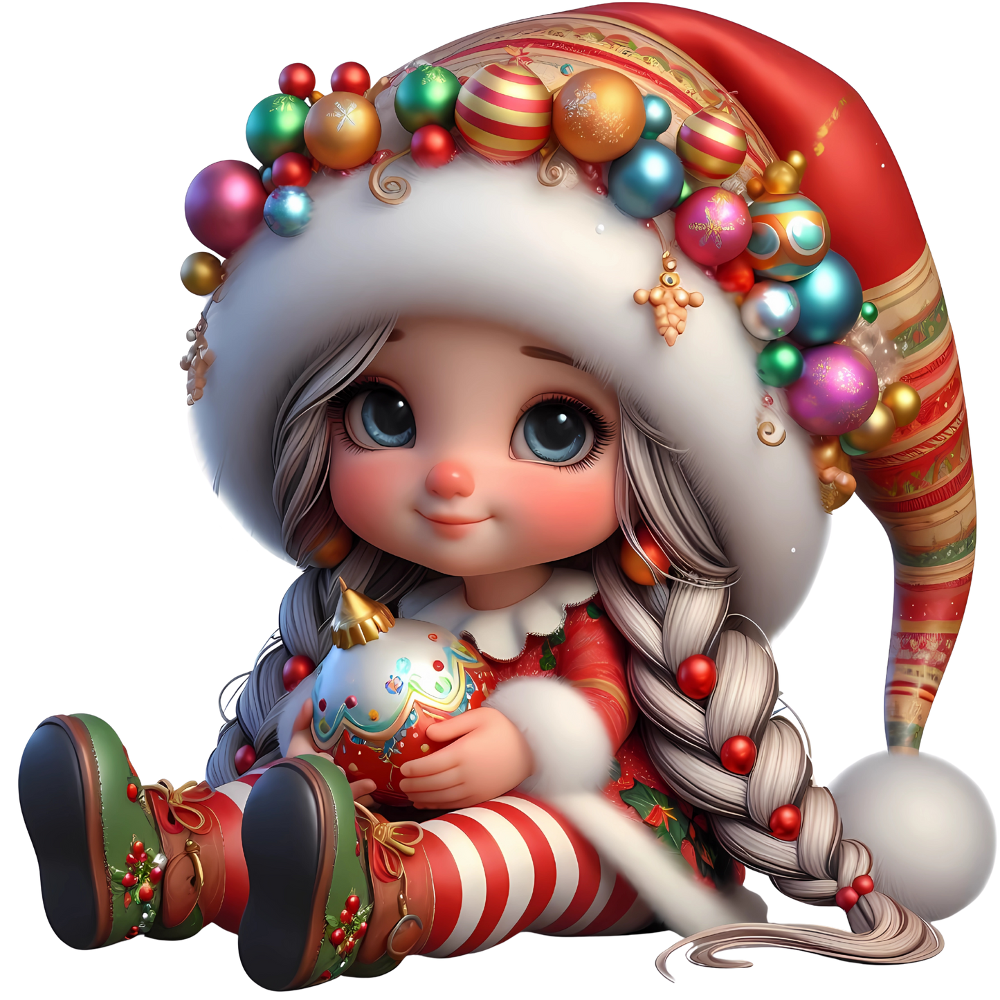 Bügelbild Weihnachten Gnom Mädchen Bild_18