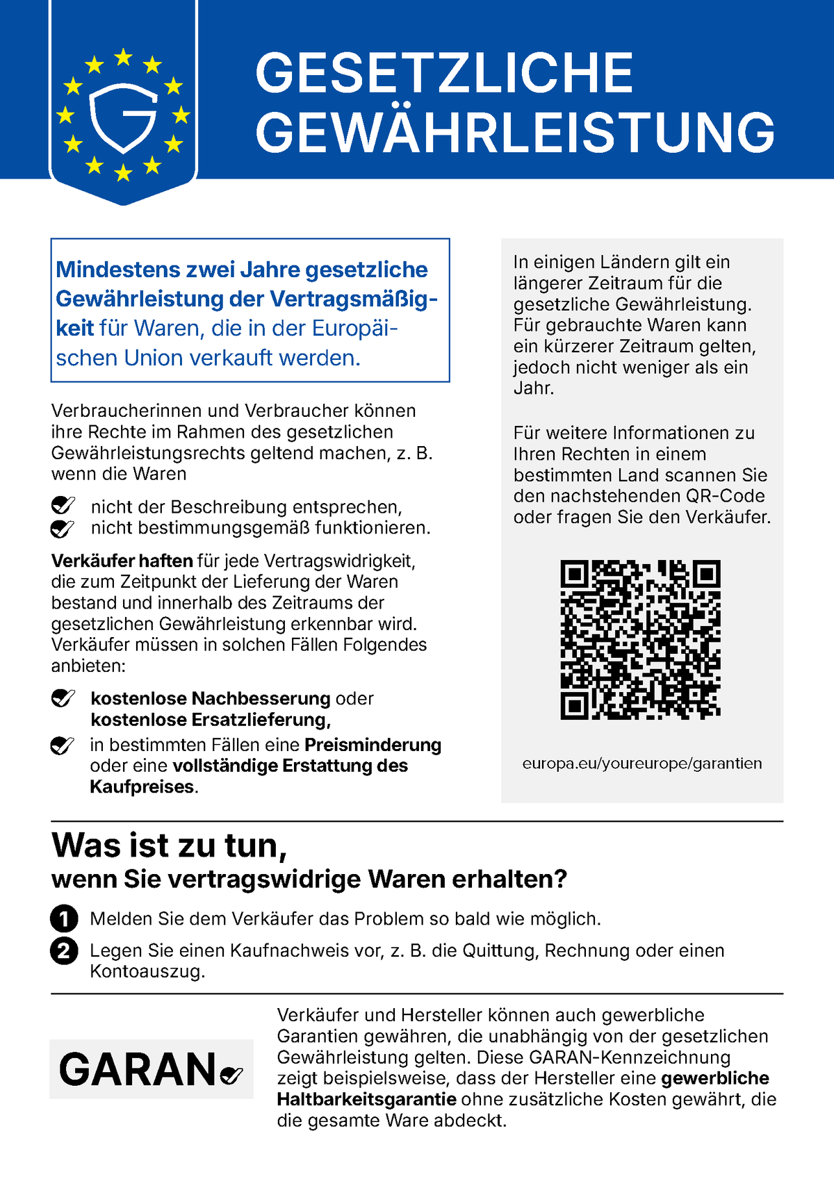 Deine Gewährleistungsansprüche ansehen