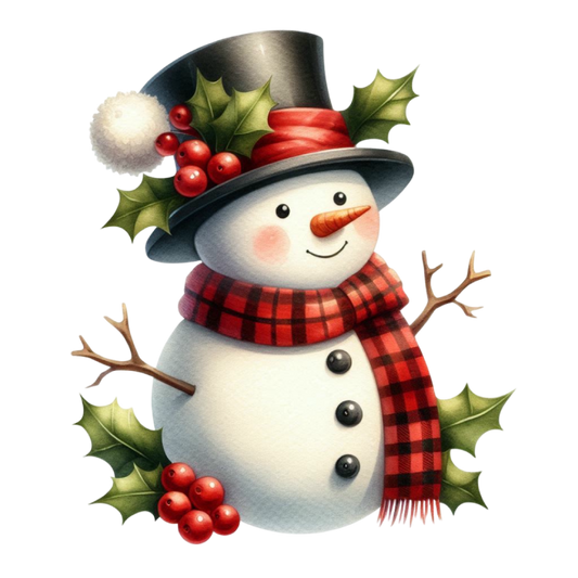 Bügelbild Weihnachten Schneemann - Mütze, Schal Bild_2