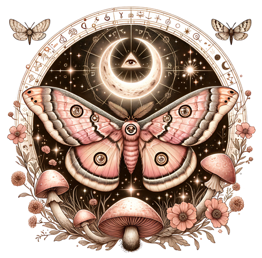 Bügelbilder Vintage Moth