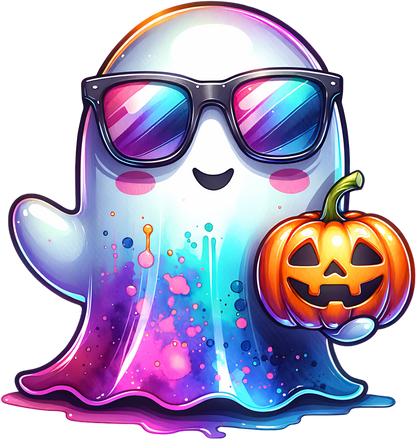 Bügelbild Halloween bunte Geister