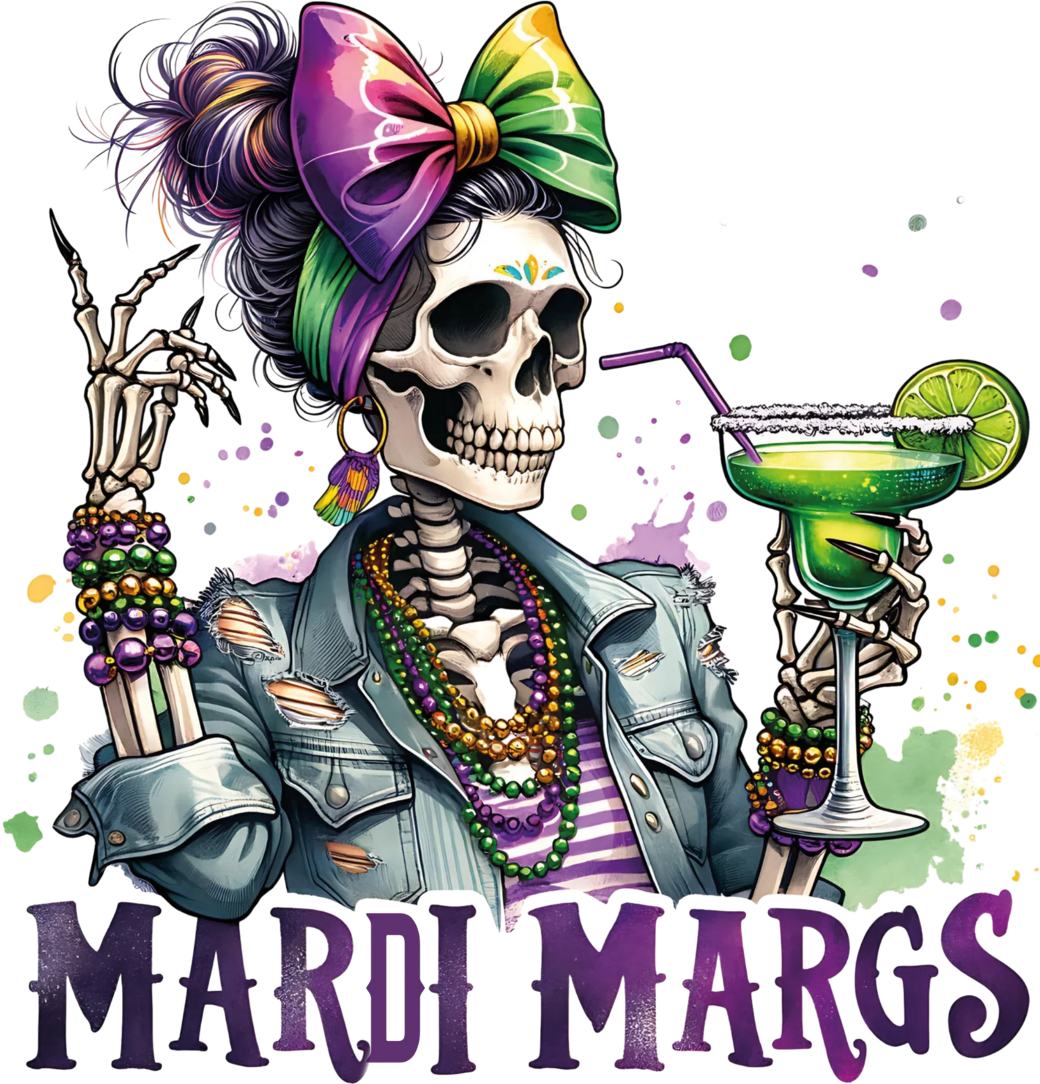 Bügelbild Skull Frauen – robuste Premium-Folie Bild_1