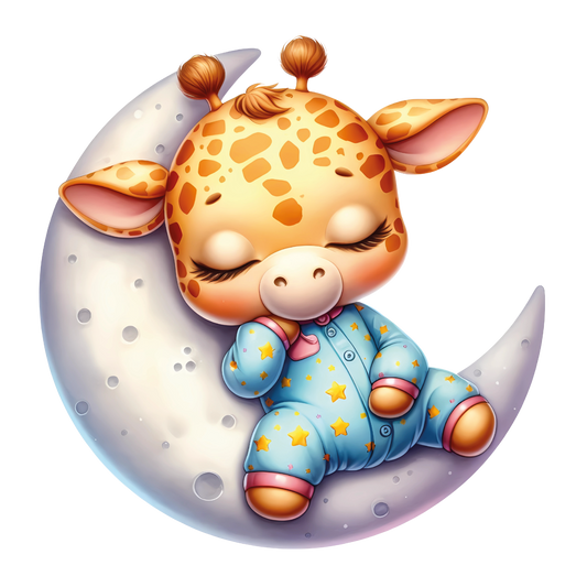Bügelbild Baby Tiere Mond 2