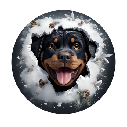 Bügelbilder Weihnachten Hunde Rottweiler | Spitz - Magic Miracle Design