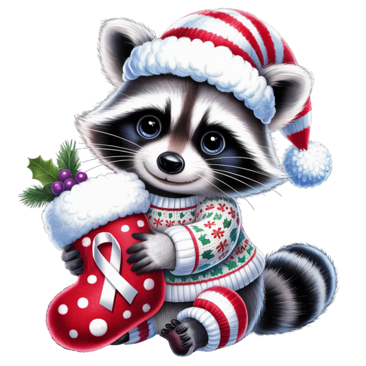 Bügelbild Weihnachten Tiere - Reh, Waschbär, Tiger Bild_2