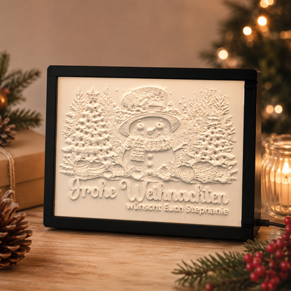 Personalisiertes Farbiges Lithophan Bild 11×15 cm mit Rahmen
