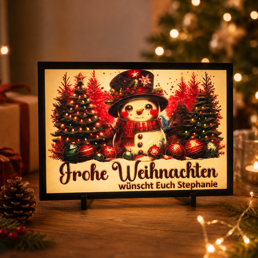 Personalisiertes Farbiges Lithophan Bild – 3D Druck Geschenk