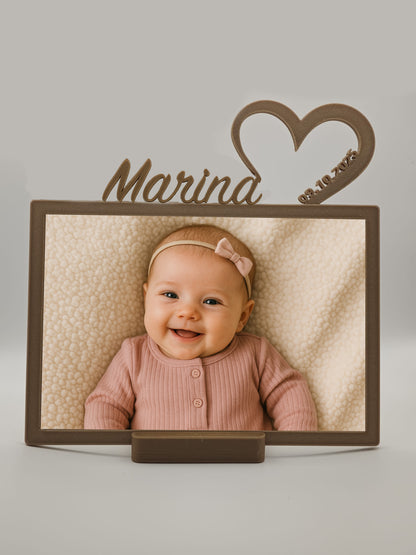 Personalisierter 3D Druck Bilderrahmen mit Namen & Symbolen