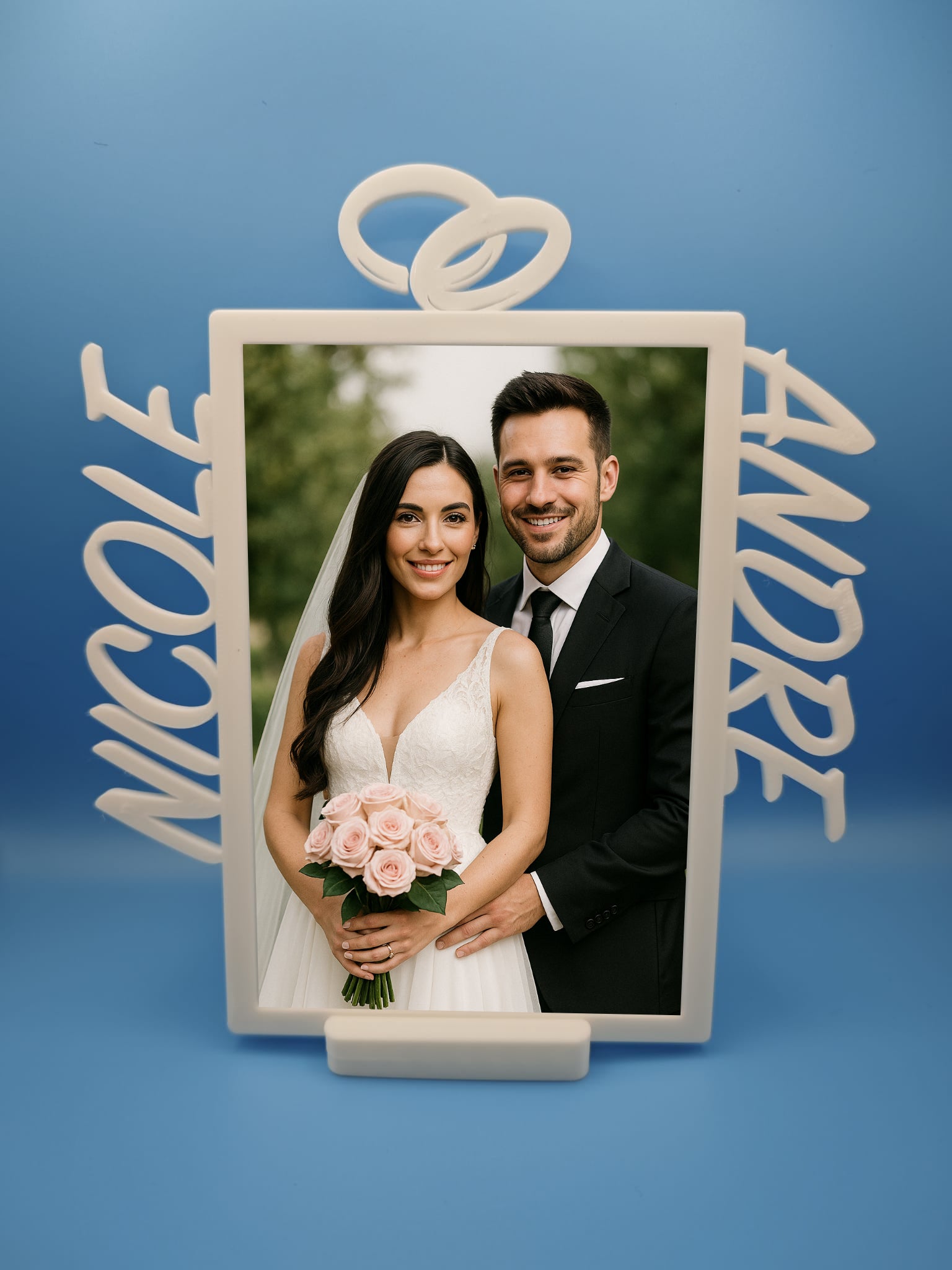 Personalisierter 3D Druck Bilderrahmen mit Namen & Symbolen