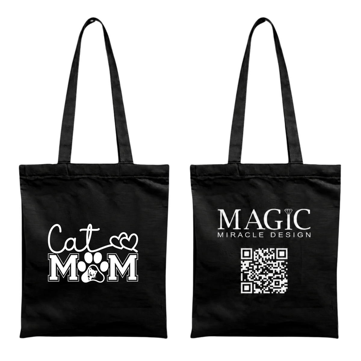 Baumwolltasche mit Cat Mom Motiv – 38 × 42 cm