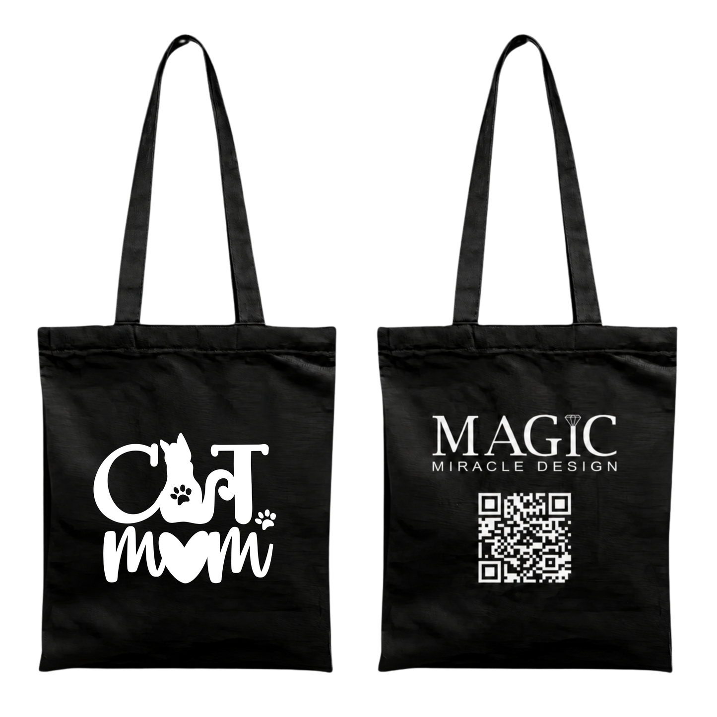 Baumwolltasche mit Cat Mom Motiv – 38 × 42 cm