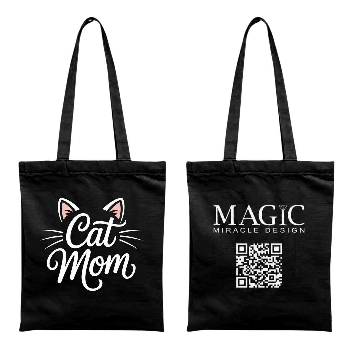 Baumwolltasche mit Cat Mom Motiv – 38 × 42 cm