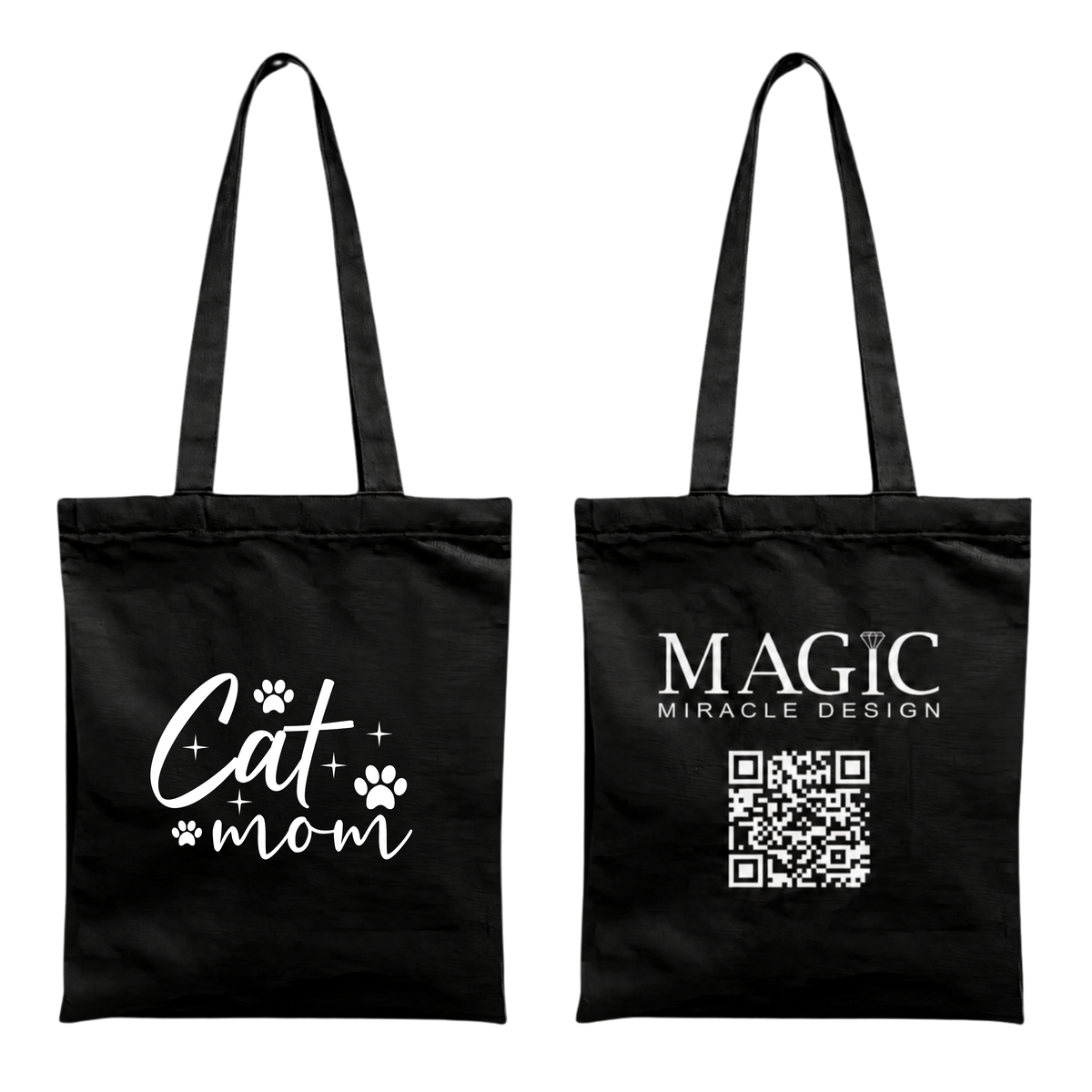Baumwolltasche mit Cat Mom Motiv – 38 × 42 cm