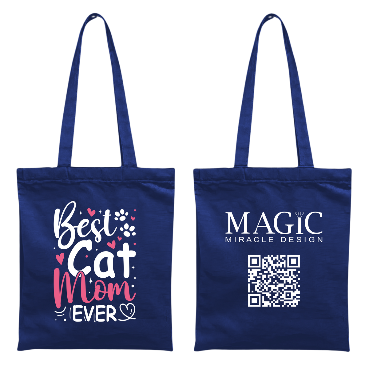 Baumwolltasche mit Cat Mom Motiv – 38 × 42 cm